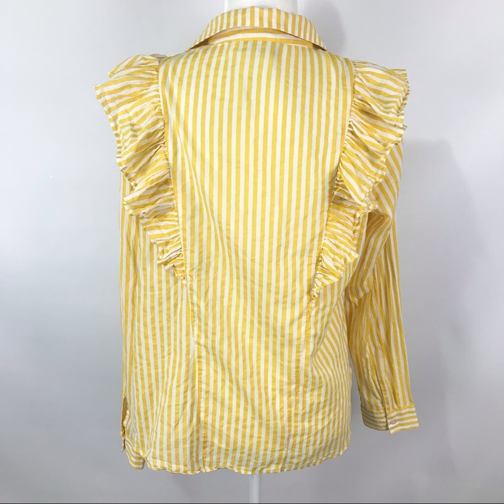 Noisy May (ASOS) Striped Ruffle Shirt - Picture 5 of 7